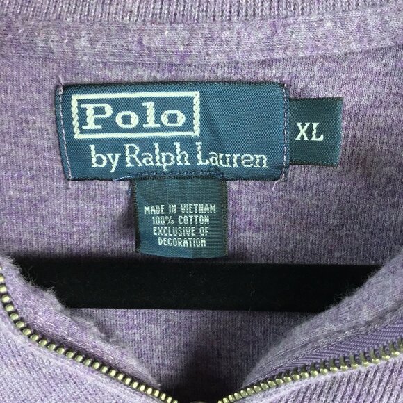 POLO RALPH LAUREN Ribbed 1/4 Zip Sweater Jumper Pullover Sz XL Men/Women/Unisex - Picture 8 of 8